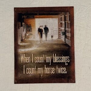 Rustic Brown Horse Art Poster